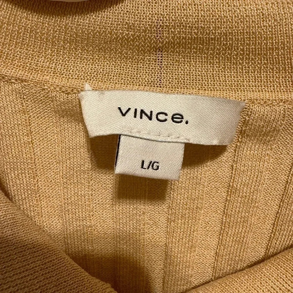 Vince Ribbed Collar Cardigan Sz L - Picture 5 of 8